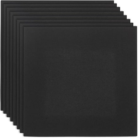 8pcs Self-adhesive Felt Fabric for Craft Square Black 29.7x29.7x0.3cm