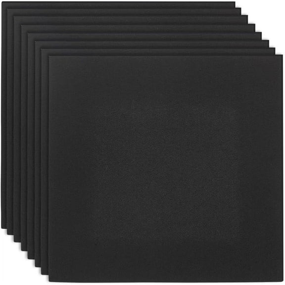 8pcs Self-adhesive Felt Fabric for Craft Square Black 29.7x29.7x0.3cm