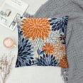 thumbnail image 2 of COMIO Navy Blue Burnt Orange Pillow Covers,Fall Colored Dahlia Flower Throw Pillows Case,Autumn Decorative Square Cushion Covers Farmhouse Outdoor Decor for Home Couch Sofa Bed, 2 of 5