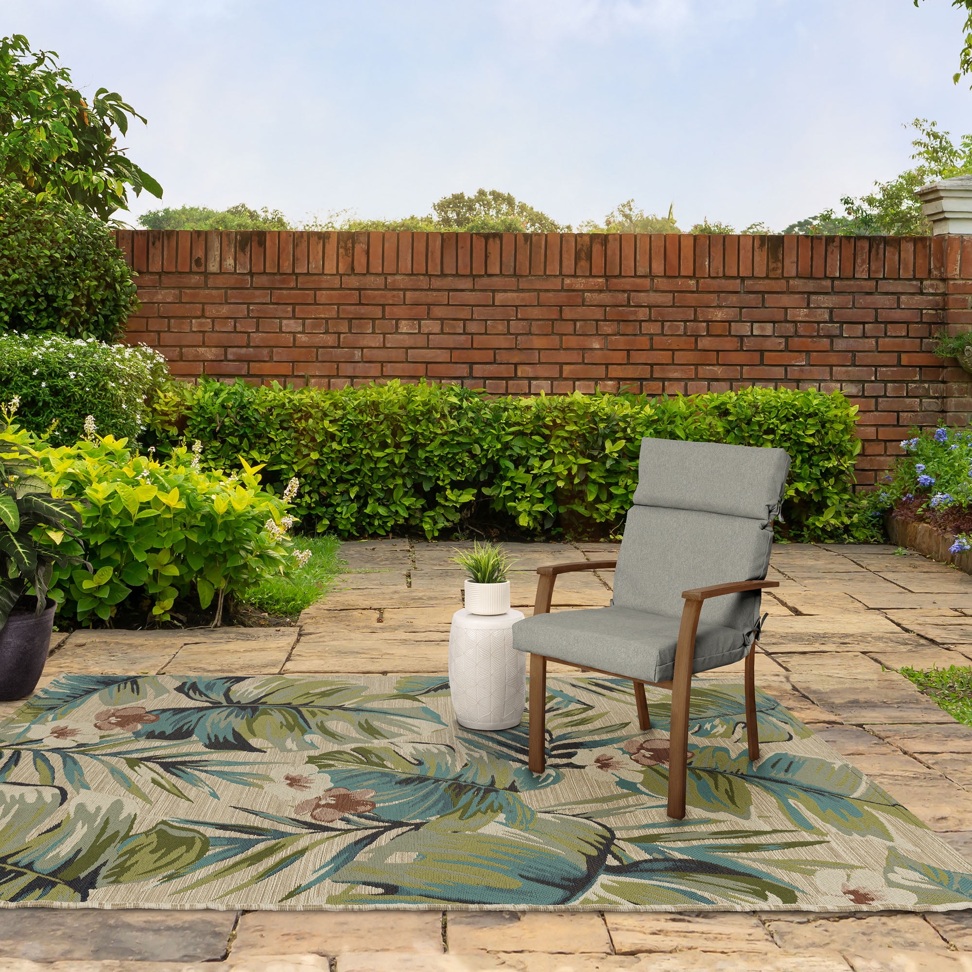 Better Homes & Gardens 44" L x 21" W Tan 1 Piece Rectangle Outdoor Chair Cushion