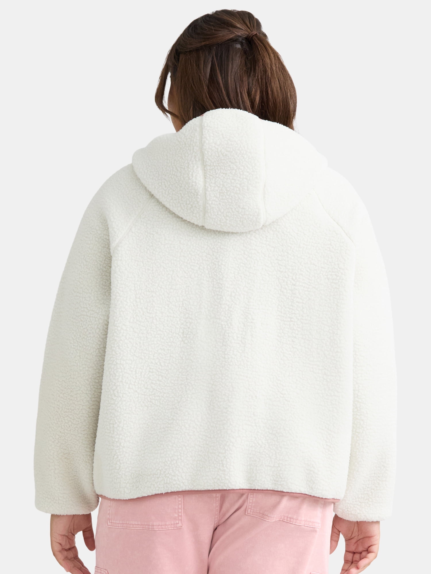 Time and Tru Women's and Women's Plus Fleece Zip Hoodie, Sizes XS-3X