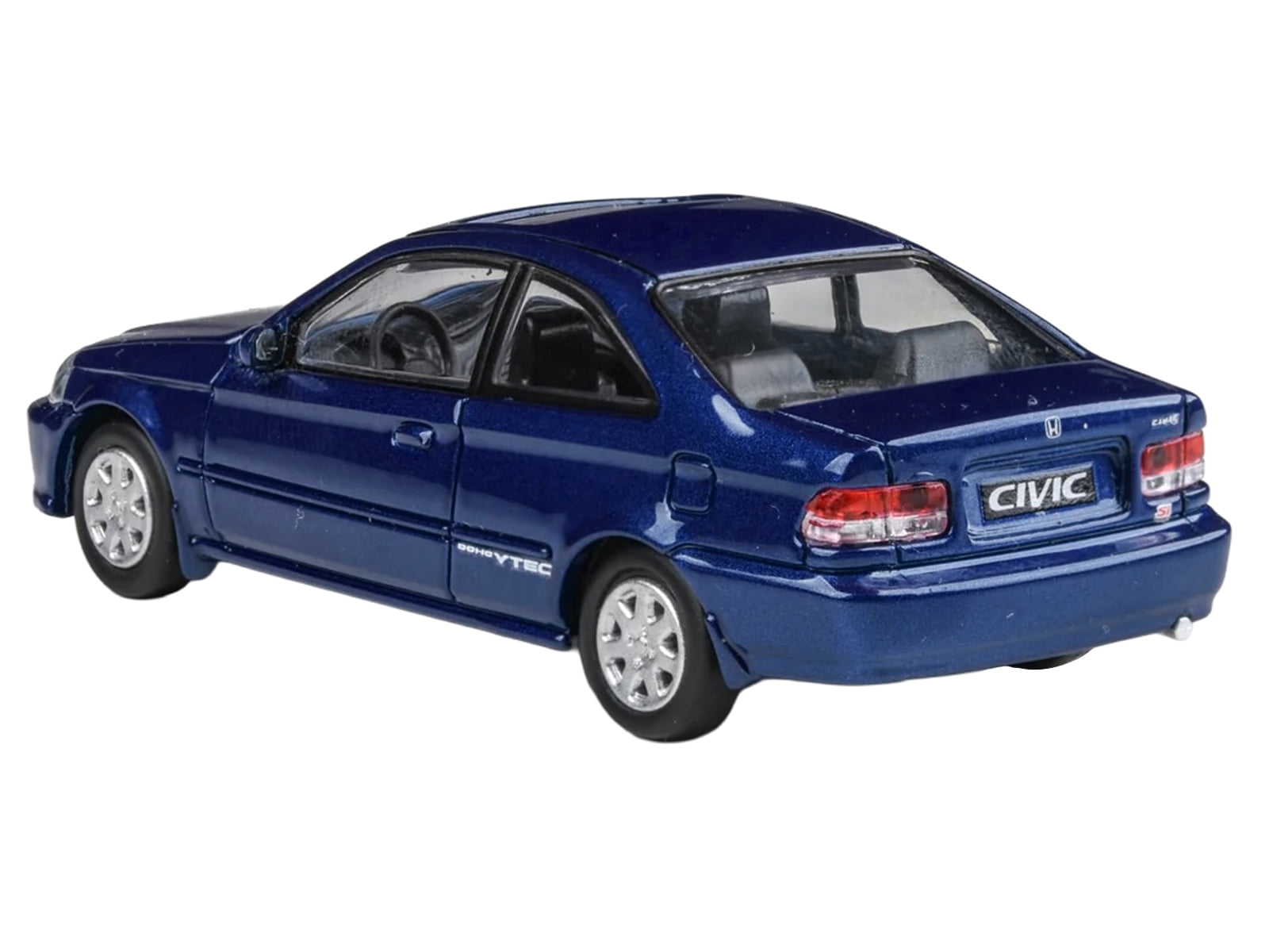 1999 Honda Civic Coupe Electron Blue Pearl Metallic with Sunroof 1/64 Diecast Model Car by Paragon