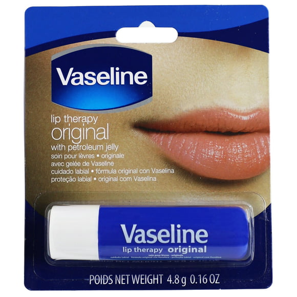 Vaseline Lip Therapy Moisturizing Hydrating Lip Balms with Petroleum, Vitamin E, Clear, 1 Count