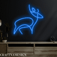 thumbnail image 3 of Craftnamesign Deer Line Art Neon Sign for Bedroom Shop Wall Decor, 3 of 5