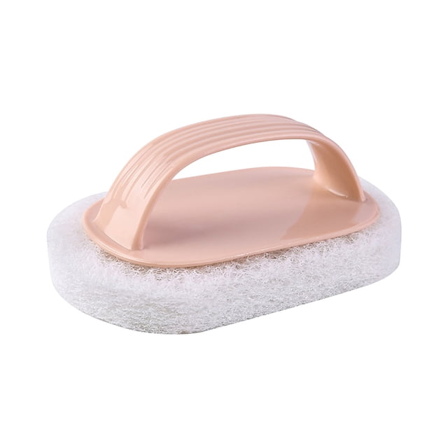 Cepillo de esponja resistente para limpieza de parrillas con mango, limpiador antirayaduras para rejillas de barbacoa, de hierro moldeado y acero inoxidable, ergonómico para una limpieza fácil.