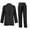 Black, variant on Womens Blazer Pant Suit Set Plus Size Office Outfits Open Front Blazer Straight Pants 2 Piece Business Casual Sets, 3XL