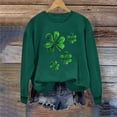 thumbnail image 4 of AherBiu Chandails de la Saint-Patrick pour Femmes Col Rond Manches Longues Imprimé Trèfle Décontracté Ample, 4 of 6