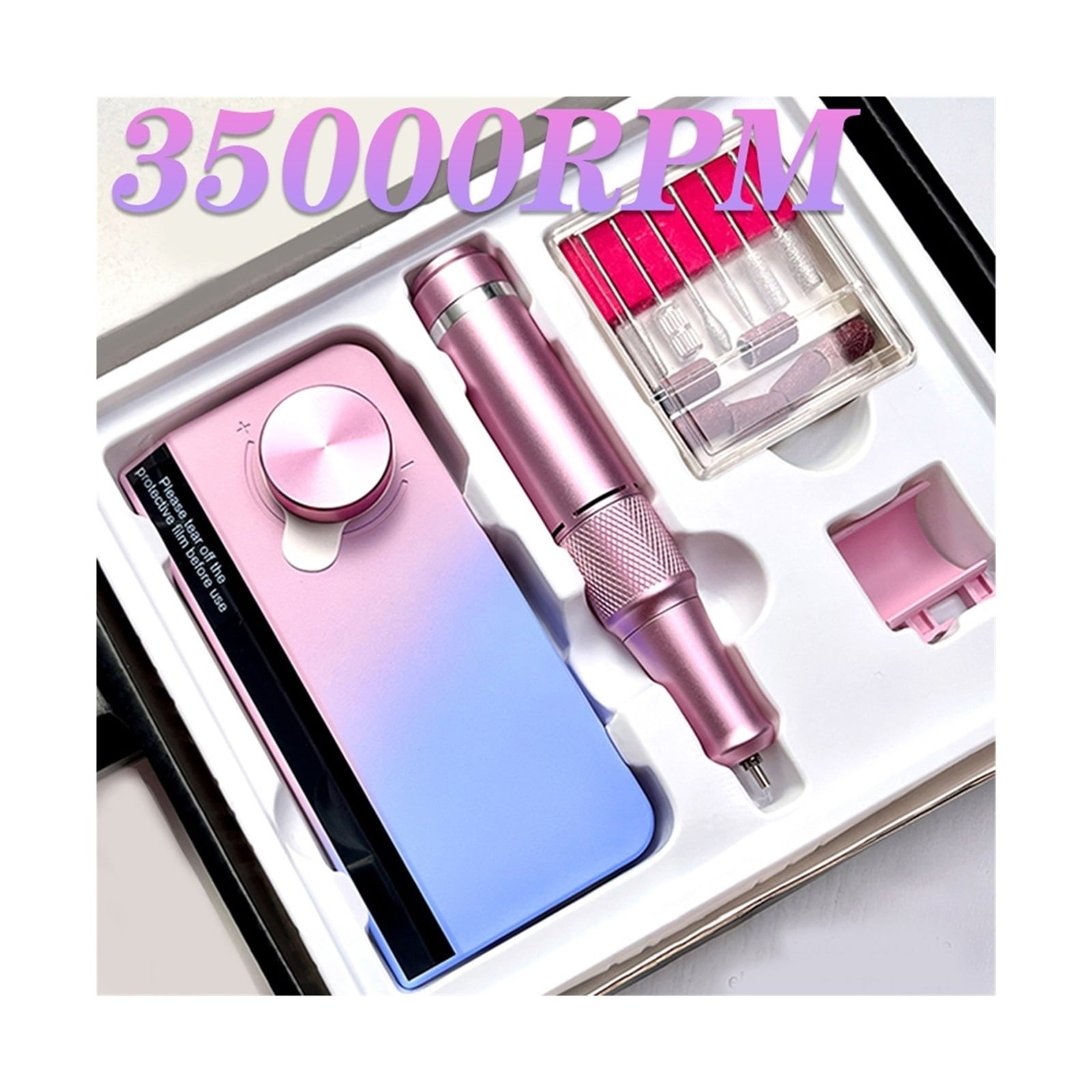 Electric Rechargeable 35000RPM Nail Drill,Portable Nail Drills For Acrylic/Gel Nails, Professional Nail Tools For Manicure Pedicure ,Low Noise