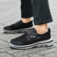 thumbnail image 6 of Men's Hook‑and‑Loop Closure Casual Walking Shoes, Mesh and Synthetic Panel Upper Comfort Footwear with Thick Cushioned Outsole for Daily All‑Day Wear, 6 of 8