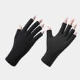 thumbnail image 1 of 1 Pair Anti UV Gloves UV Shield Glove Fingerless Manicure Nail Art Tool, 1 of 5