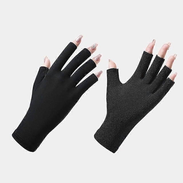 1 Pair Anti UV Gloves UV Shield Glove Fingerless Manicure Nail Art Tool