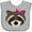 AC-Heather Grey, variant on Inktastic Raccoon Girl Animal Girls Baby Bib