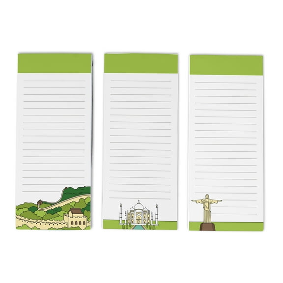 Inkdotpot Pack of 3 Magnetic Fridge To-Do List Notepads- Magnetic Memo Pads For Refrigerator-(50 Sheets Each)-SD