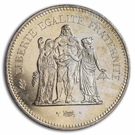1974 France Silver 50 Francs Hercules BU