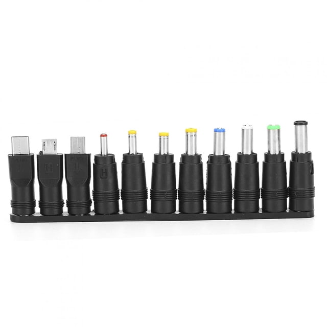 Cabezal adaptador de corriente, 11 piezas, conector adaptador, conector de CC, accesorio para portátil, grado profesional
