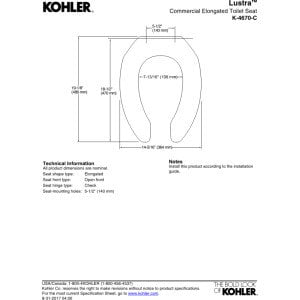 Kohler Toilet Seat Lustra K4670-C-0