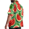 thumbnail image 3 of Watermelon Men's Casual Printed Button Down Short Sleeve Summer Beach Shirt, Unisex, 3 of 6