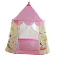 thumbnail image 2 of Tienda De Juegos Unisex Para Castle Little Pink / Blue House Ventana Grande De Rosado, El 120x110x130cm Sunnimix Castillo de carpa plegable para niños, 2 of 8