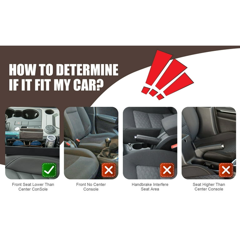 DEEYOTA 2 Pack Car Seat Gap Filler Organizer for Driver Side and Passenger  Side Auto Center Console Side Filler Filler for Car Front Seat (Black)