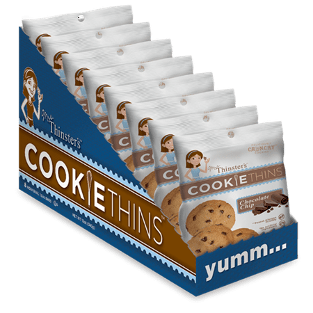 Peanut Free Cookies Mrs. Thinster’s Cookie Thins, Chocolate Chip Flavor, Thin Crunchy Cookies, Non-GMO, No Artificial Flavors, Colors, Preservatives, Peanut-Free, 8-1.5oz Bags ()