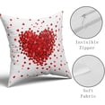 thumbnail image 5 of Valentines Day Pillow Covers 16x16 Inch Romantic Red Heart Throw Pillow Covers Holiday Anniversary Wedding Decorative Square Cushion Covers for Couch Sofa Bedroom Livingroom (Pack of 2), 5 of 7