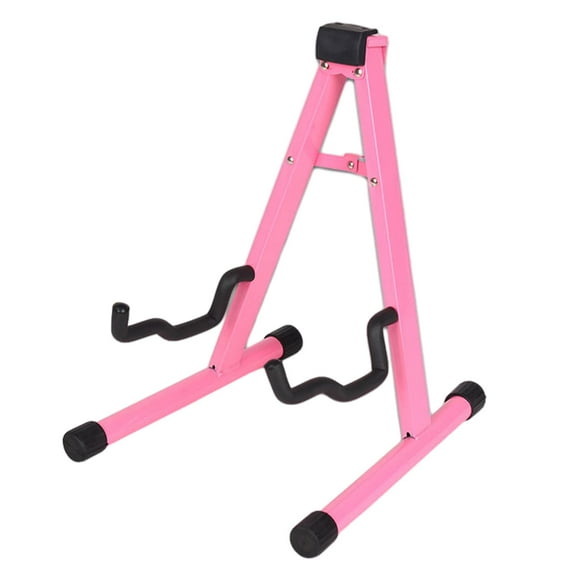 Soporte universal plegable para instrumentos musicales con marco en forma de A para guitarra eléctrica Rosa