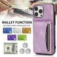 thumbnail image 3 of Fashionable luxury three fold multi card slot phone case PU leather credit card holder phone accessories suitable for iPhone 13 phone case, 3 of 6