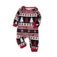 thumbnail image 2 of Family Matching Pajamas Christmas Tree Letters Print Long Sleeve Tops and Stretch Casual Pants Sleepwear, 2 of 3