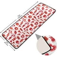 thumbnail image 2 of Dreamtimes Valentine Sweets Reddish Hallway Runner Rug 2'x6' Kitchen Rug with Rubber Backing Pink Heart Sweets Heart Non Slip Entryway Rug Runner Soft Area Rug for Hallway Bedroom Kitchen, 2 of 6