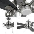 thumbnail image 4 of Progress Lighting Freestone 52" 5-Light Brushed Nickel Ceiling Fan with Shatterproof Opal White Shade, 4 of 11