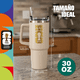 thumbnail image 2 of Set De 12 Termos Copa Mundial De La FIFA 2026 Blanco 30 Oz De Acero Inoxidable Con Asa Para Bebidas Frías O Calientes, 2 of 6