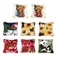 thumbnail image 4 of ziyahi Latch Hook Rug Kit DIY Embroidery With Printed Canvas Hand Cover Rug With Printed Needlework Cushion Pillow Mat Red Flower 1, 4 of 9