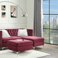 thumbnail image 5 of ACME Jaszira Upholstery Modular Chaise in Burgundy, 5 of 7