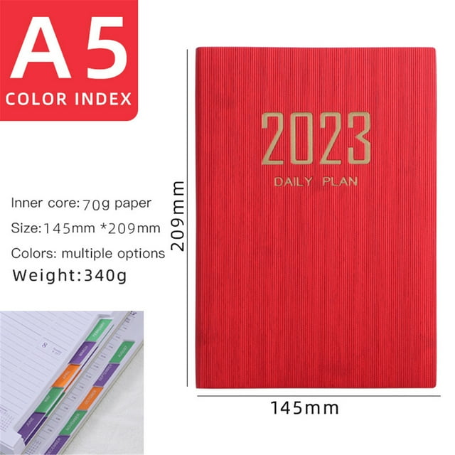 Agiferg Schedule Notepad Inside Page A5 Efficiency Manual Planning Notebooks