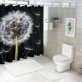 thumbnail image 7 of Pratyus Dandelion Seeds Blowing Printed Shower Curtain Decor with Hooks, 100% Polyester Fabric, Bathroom Home Bathtubs Decoration, Various Sizes 36x72, 7 of 7