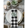 thumbnail image 3 of nqOlkjepod Black White Plaid Cloth Napkins Set of 6 Reusable Dinner Napkins, Gradient Geometric Buffalo Checkered Cocktail Napkin Washable Table Napkins for Wedding/Holiday Party/Baby Shower 20"x20", 3 of 8
