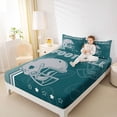 thumbnail image 4 of jejeloiu Rugby Game Sport Bed Sheets,Gray Green King Sheets For Football Gamer 4pcs, 4 of 7