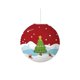 thumbnail image 3 of Decoraciones para fiestas navideñas, bolas de papel de nido de abeja para fiestas navideñas, adorno de farolillo de papel decorativo con forma especial en 3D, adorno colgante rojo y blanco para la, 3 of 7