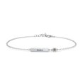 thumbnail image 1 of Bracelet Barre Gravable avec Pierre de Naissance, 1 of 7