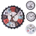 thumbnail image 3 of Reloj de pared con tapa de botella de refresco de cerveza de 34 cm, reloj de decoración de cafetería de restaurante de Metal de estilo europeo, reloj de decoración para el hogar tholdsy JJ15749-01, 3 of 6