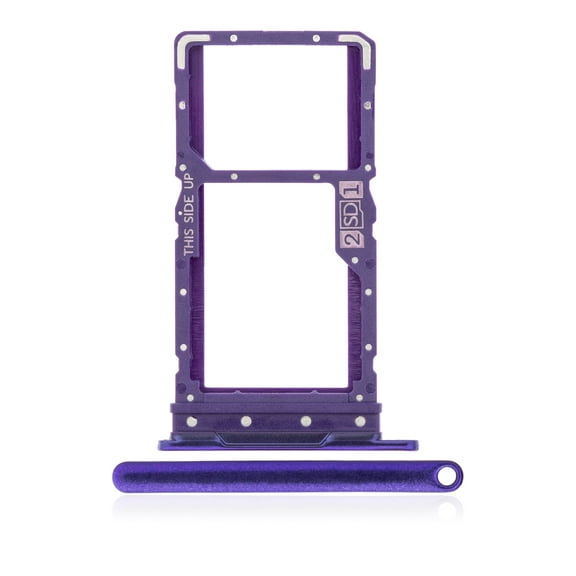 Replacement Dual Sim Card Tray Compatible For Motorola Moto G9 Power (XT2091 / 2020) (Electric Violet)