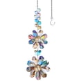 thumbnail image 2 of FENGGHAO Double Sunflower Crystal Sun Catcher, Colorful Rainbow Maker Window Hanging Ornament with Prism Effects for Indoor Outdoor Garden Home Decor, 2 of 7