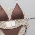 thumbnail image 2 of Dresfit Simple Two Piece Swimsuit for Women - Breathable Fabric Beach Set Brown S, 2 of 5