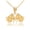 Yellow, variant on Solid Gold Racing Flags Pendant Necklace (10K Yellow Gold, Pendant with 16" chain)