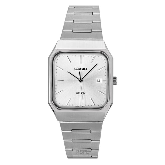 Casio Standard Analog Stainless Steel Silver Dial Quartz MTP-B185D-7AV Men's Watch