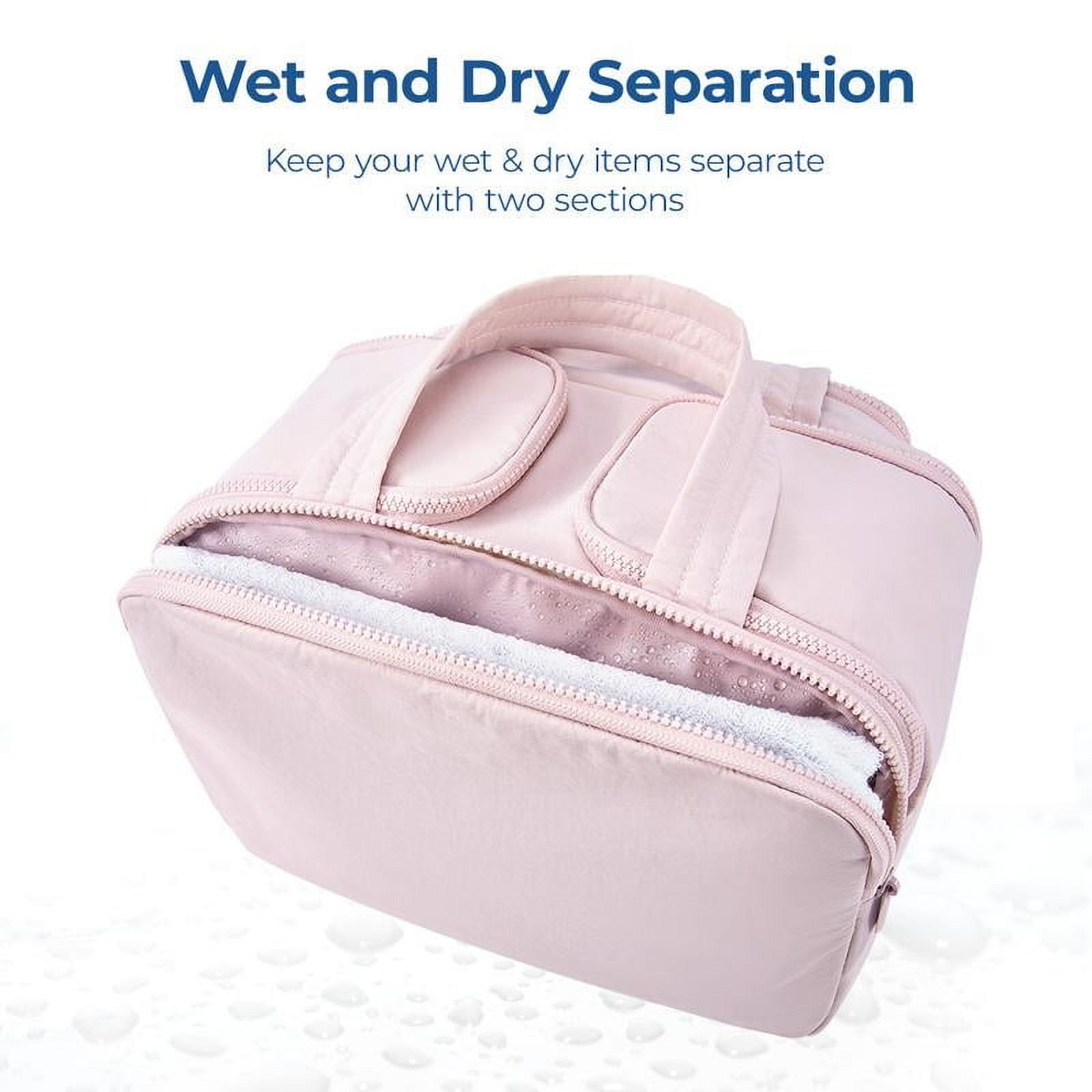 BAGSMART Zora Spacesaver 4-in-1 Puffy Multi-Functional Toiletry Bag for Women – Large Capacity Travel Organizer with 4 Compartments Outdoorfun Makeup Pouch FallFreshness