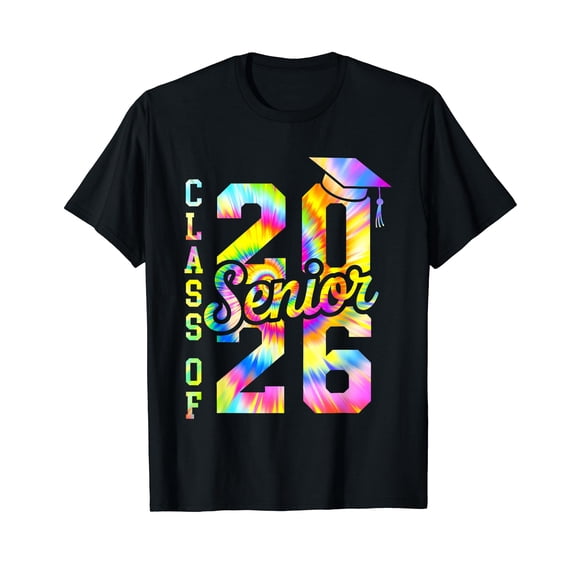 Class of 2026 Senior 2026 Back To School Tie Dye Graduation T-Shirt