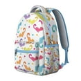 thumbnail image 2 of "Lively Cat Pattern Backpack - Wonderful Gift for Students, Lightweight Bookbag for College & Work, Waterproof with Floral Design", 2 of 6