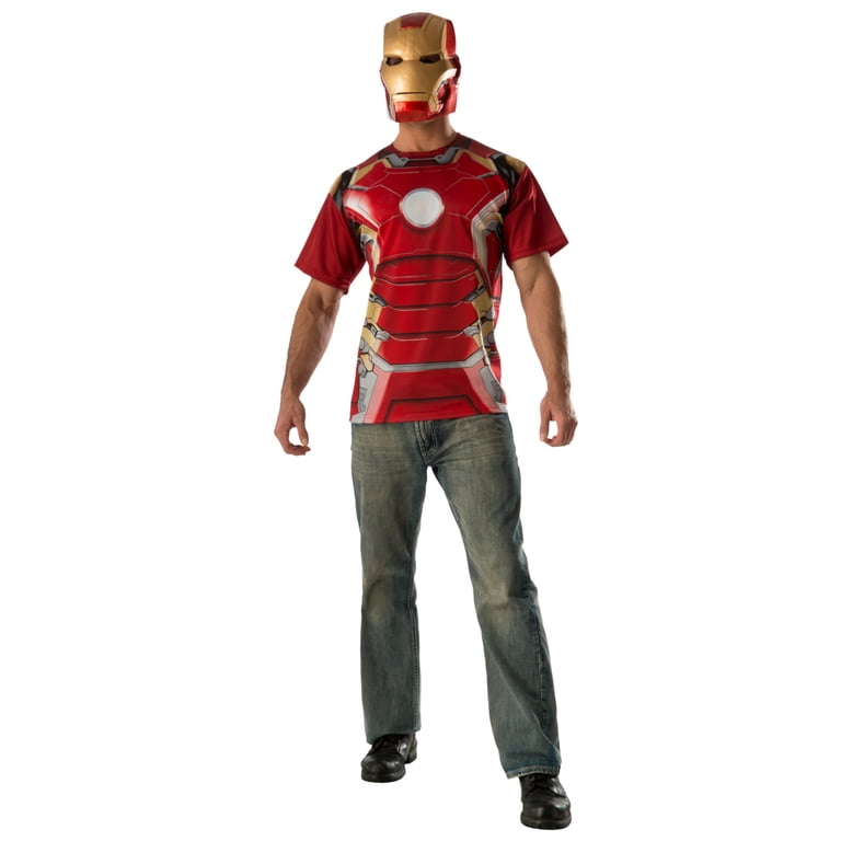 Maglietta Iron Man Uomo Rossa Taglia L - Costume Design 100% Cotone - 3