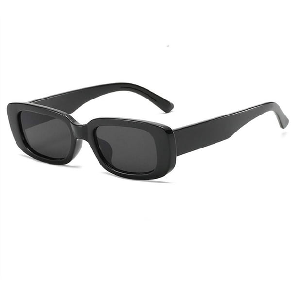 Gafas de sol IKANOO Retro Rectangle Y2K 90's UV400 negras
